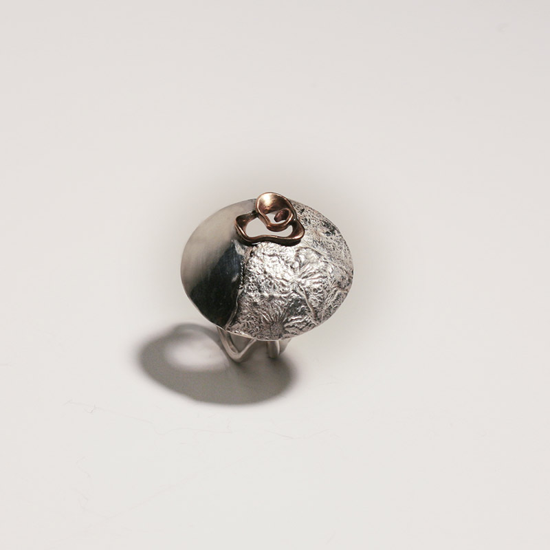 Anello collezione Rose - argento e bronzo