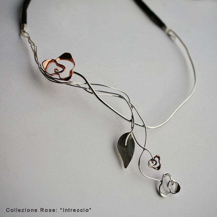 Collana collezione Rose - Argento e bronzo